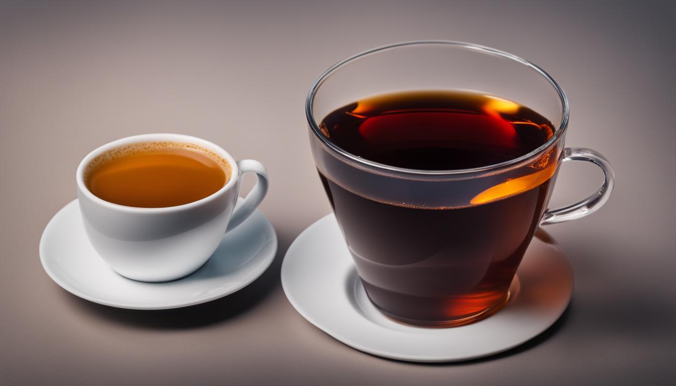 black tea vs coffee caffeine