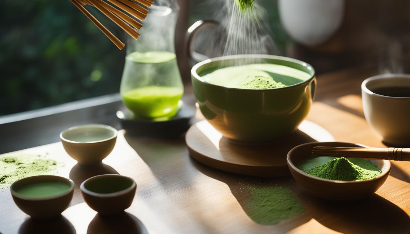 matcha tea preparation